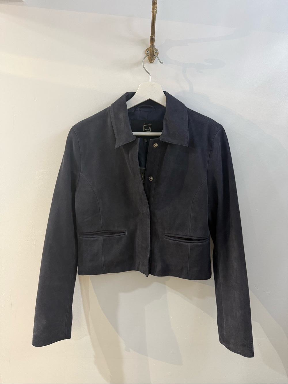 DEA - DD Women's Blue Suede Cropped Jacket
